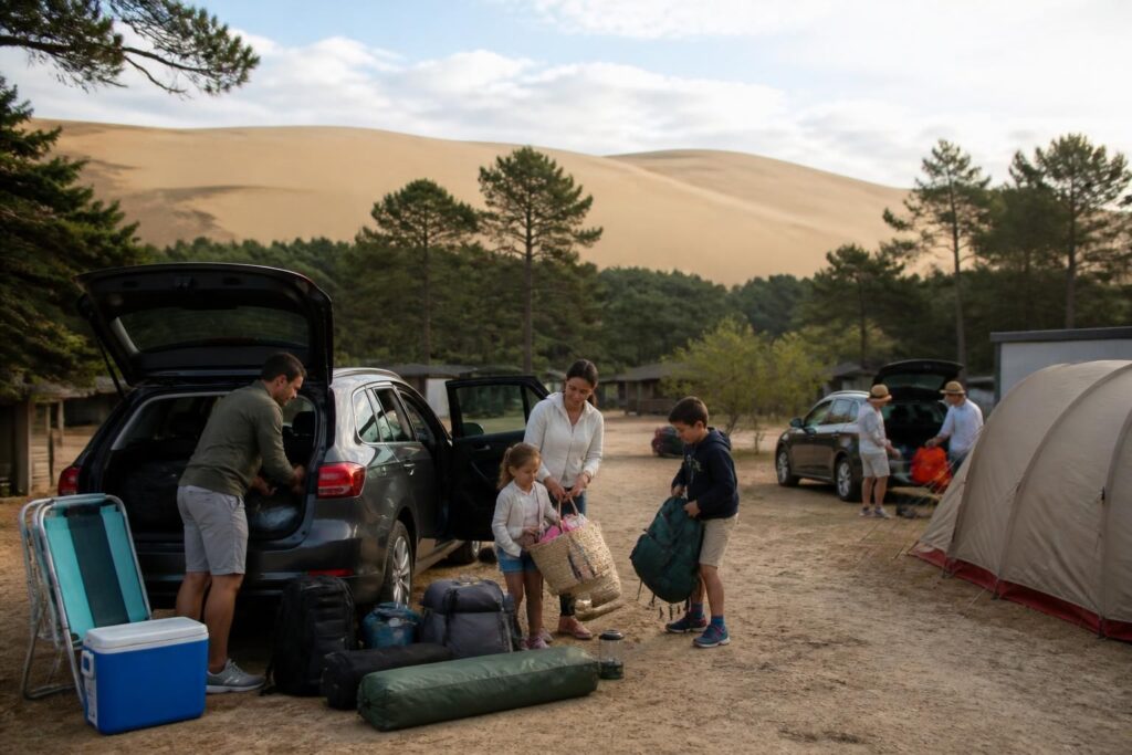 préparez votre séjour au camping les flots bleus près de la dune du pilat grâce à notre checklist complète avant départ pour des vacances réussies.