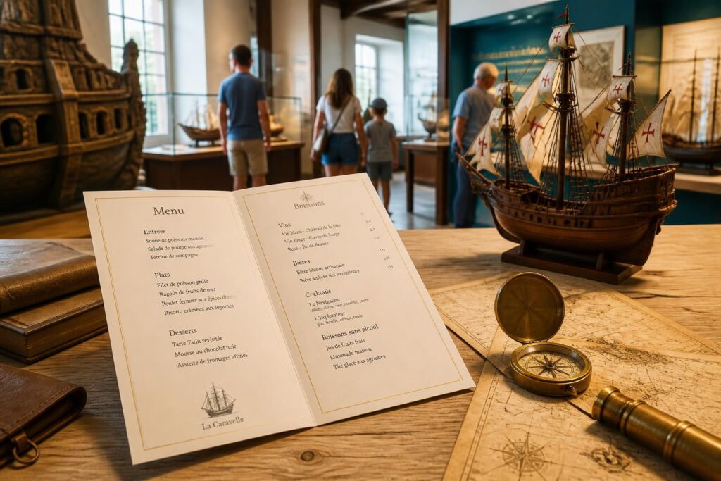 explorez le menu de la caravelle pour découvrir toutes les options délicieuses et préparez votre visite en toute sérénité.